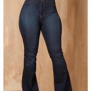 SWANK A POSH bell bottom dark wash jeans